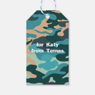 Märkrn Camouflage Anpassningsbar Gift Presentetikett