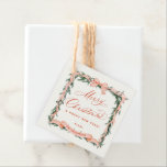 MÄRKRN CHRISTMAS GARLAND-julen Ram Gift Gåvor Etiketter<br><div class="desc">CHRISTMAS GARLAND | God jul | Vattenfärgen Greenery Garland med Märkrn Ribbon och Bow Ram.</div>