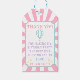 Märkrn Circus Carnival Balloon Birthday Favor Gift Presentetikett