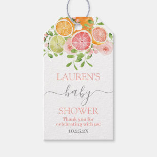 Märkrn Citrus Baby Shower Gift Presentetikett