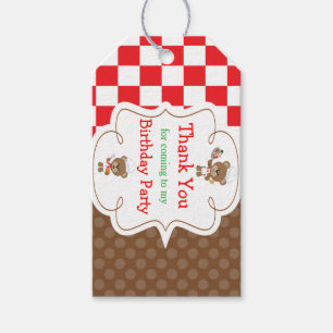 Märkrn Cooking Chef Bears Tack Gift Presentetikett