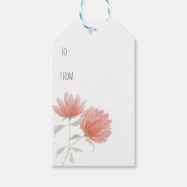Märkrn Coral Blommigt Gift Presentetikett