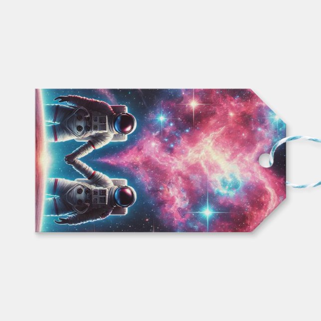 Märkrn Cosmic Kärlek Gift Presentetikett (Framsidan (Horisontell))