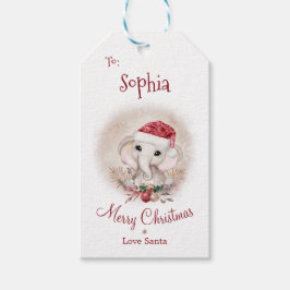 Märkrn Cute Elephant Kids Girl-julgåva Presentetikett