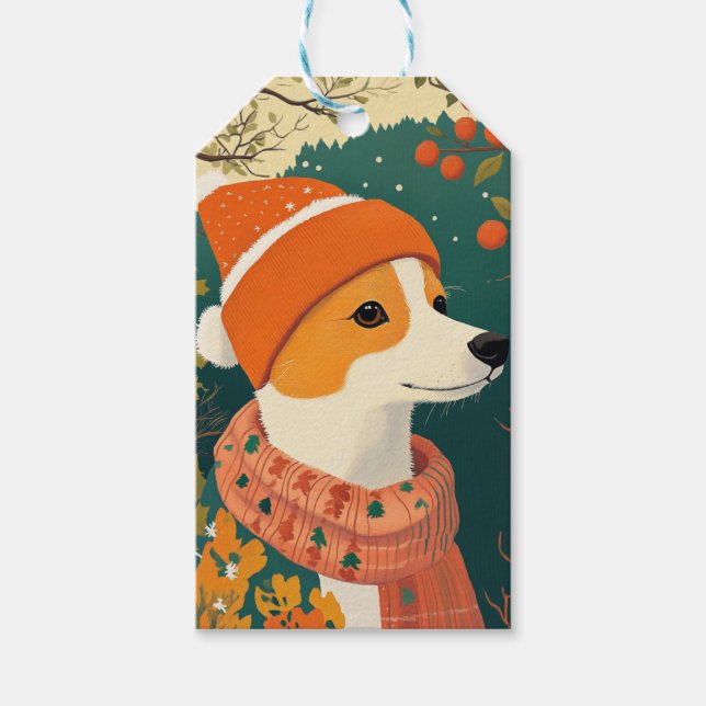Märkrn Cute Hund - julklapp - Anpassade Presentetikett (Framsidan)