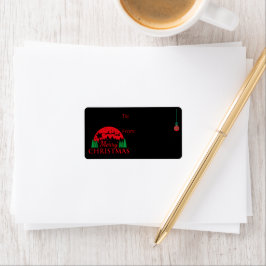 Märkrn Decal Black för julklapp Adressetikett