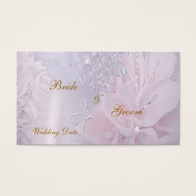 Märkrn Diamond Tack Wedding Favor Visitkort (Framsidan)