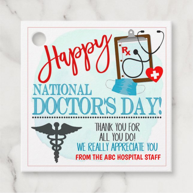 Märkrn Doktor Avskrivningsgåva Gåvor Etiketter (Framsida)