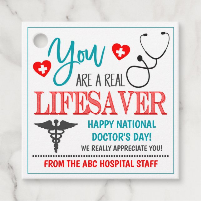 Märkrn Doktor Avskrivningsgåva Gåvor Etiketter (Framsida)