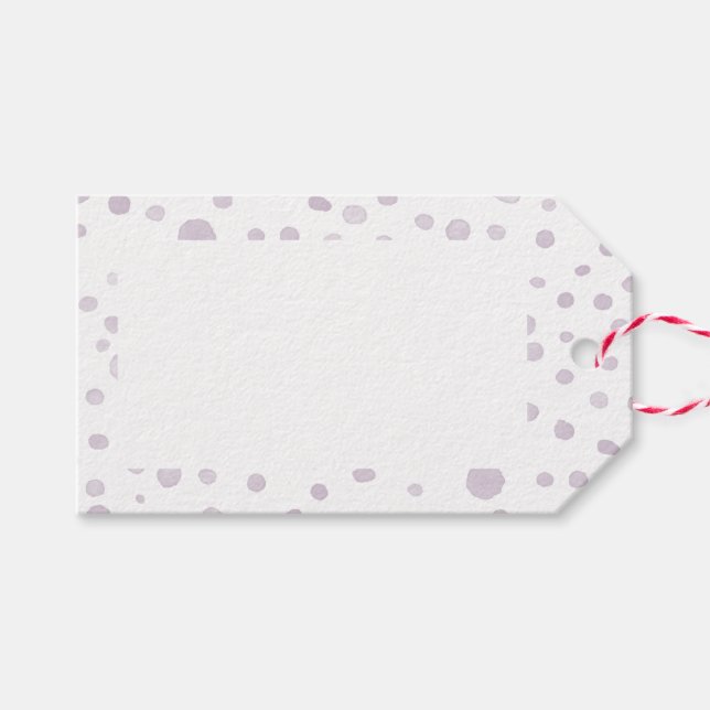 Märkrn Dust Confetti Watercolor Dots Gift Presentetikett (Framsidan (Horizontal))
