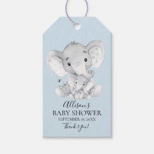 Märkrn Elephant Baby Shower Favor Gift Presentetikett