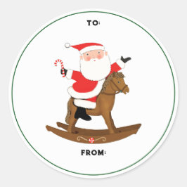 Märkrn Equestrian Julgåva Runt Klistermärke