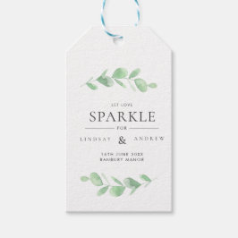 Märkrn Eucalyptus Bough Bröllop Sparkler Presentetikett