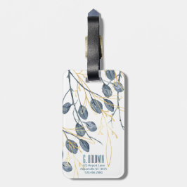 Märkrn Eucalyptus Golden Garden Blommigt Monogram Bagagebricka