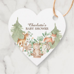 Märkrn Favoritgåva från Woodland Baby Shower Gåvor Etiketter