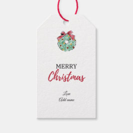 Märkrn Favorittagg för redigerbar julklapp infogar Presentetikett