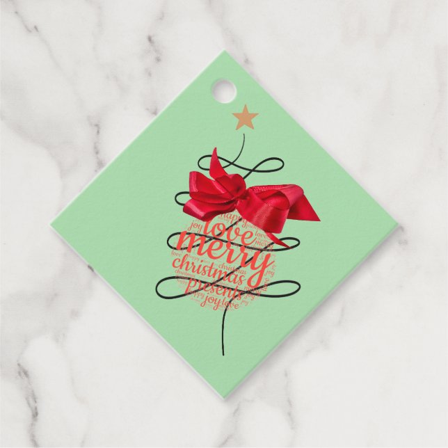 Märkrn Festive Bauble jul Gift Gåvor Etiketter (Framsida)