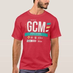 Märkrn för bagage vid Grand Cayman GCM-flygplatsko T Shirt