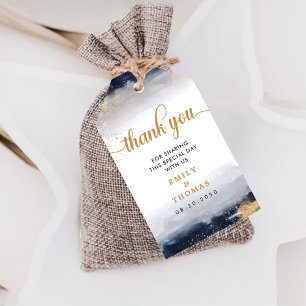 Märkrn för Ceremony Gift-flottan och Guld Bröllop Presentetikett