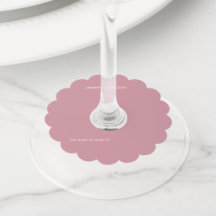 Märkrn för det moderna arvet Bröllop Vin Glass