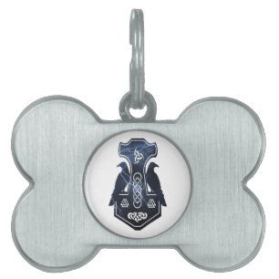Märkrn för Hund Blixt Thors Hammer ID-bricka Husdjur