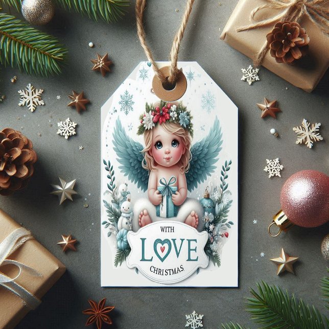 Märkrn  för julgranen Angel baby Gift Presentetikett (Skapare uppladdad)
