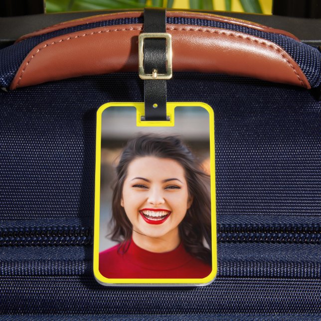 Märkrn för resa med fotot och info bagagebricka (Framsida Insitu 2)