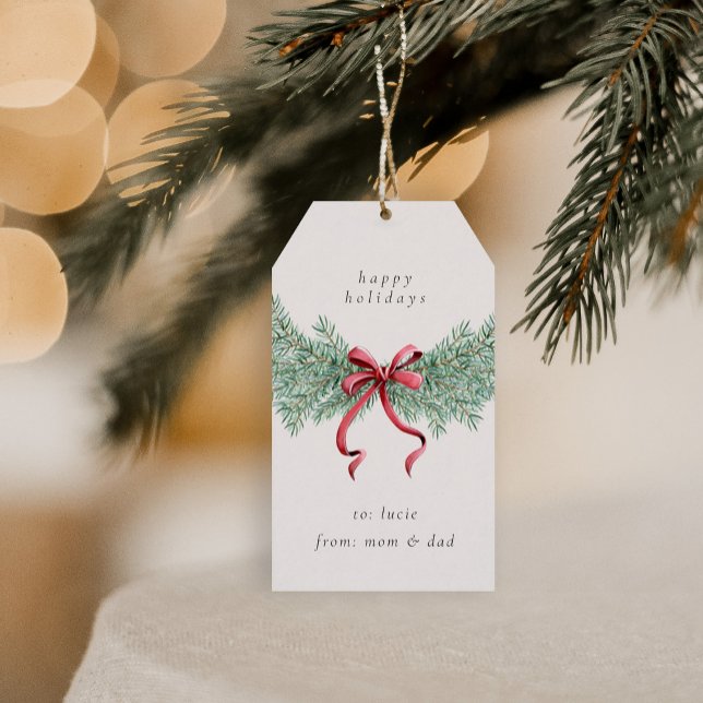 Märkrn Garland julgåva Presentetikett (Skapare uppladdad)