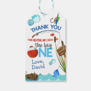 Märkrn Gift Big One, Tack Birthday Presentetikett