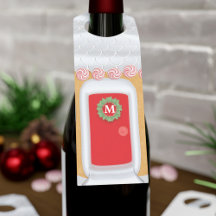Märkrn Gingerbröd House jul Flaska Hanger