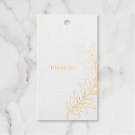 Märkrn Gold Foil Löv Tack