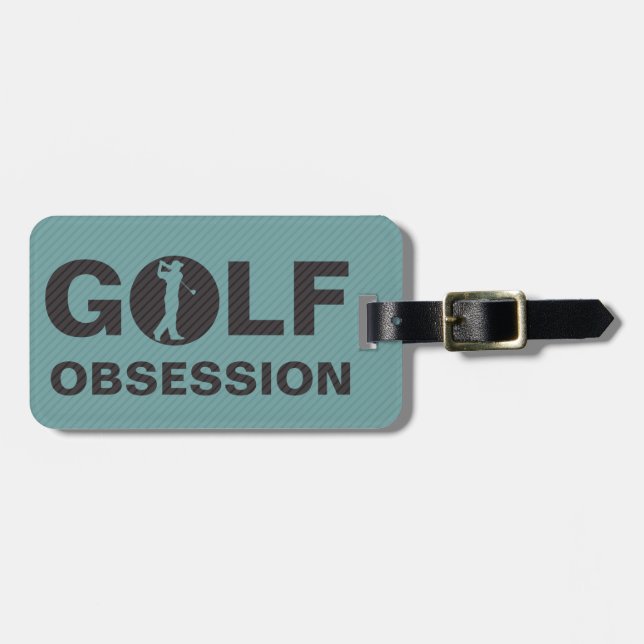 Märkrn Golf Obsession Black Slate Personlig Bag Bagagebricka (Horisontell Framsida)