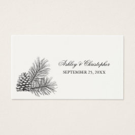 Märkrn gräs Cone Rustic Wedding Favor Visitkort