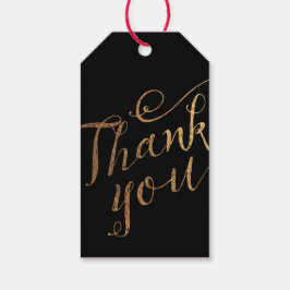 Märkrn Guld Black Swirl Tack Wedding Favor Gift Presentetikett