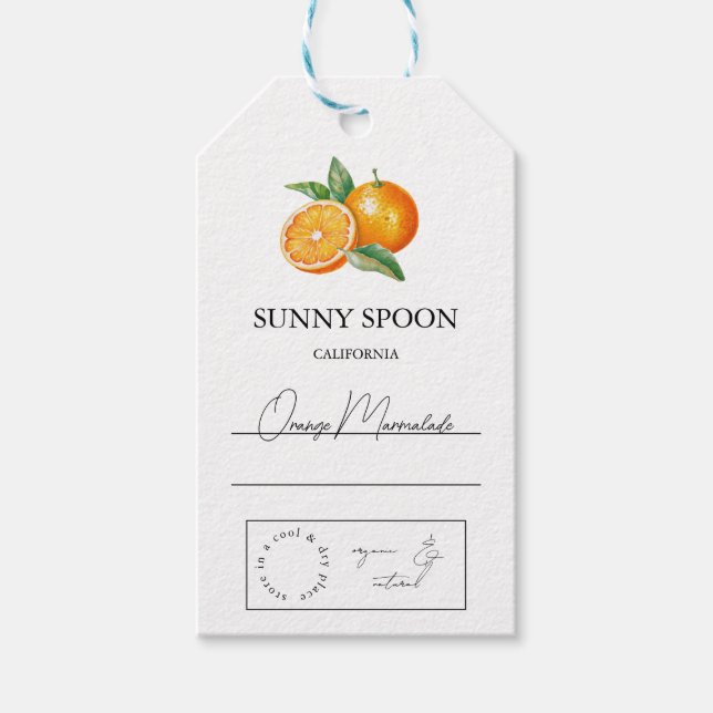 Märkrn Häng orange Presentetikett (Framsidan)