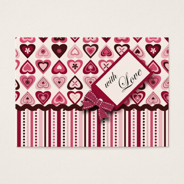 Märkrn Hearts Confection Gift Visitkort (Framsidan)