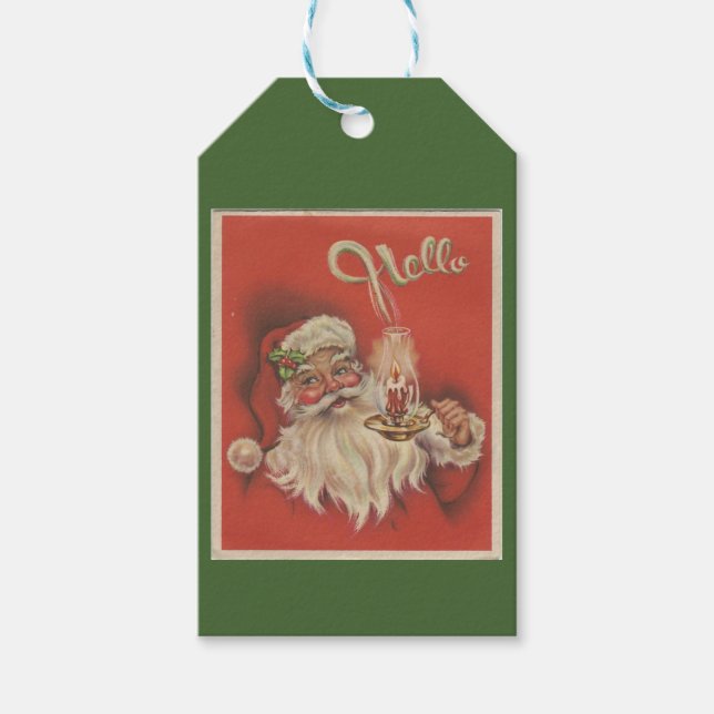 märkrn "Hej" Santa Gift Presentetikett (Framsidan)