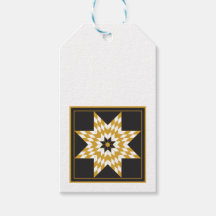 Märkrn Helgdag Black och Guld Star Firande Gift