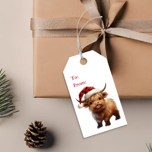Märkrn Highland Cow Moo-ey-julgåva Presentetikett