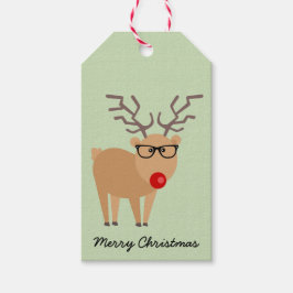 Märkrn Hipster Reindeer Rustic jul Gift Presentetikett