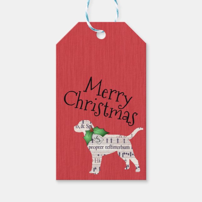 Märkrn hund julklapp presentetikett (Framsidan)