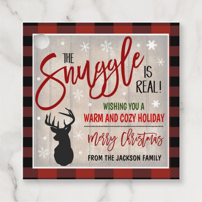 Märkrn Julgåva Gåvor Etiketter (Framsida)