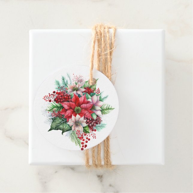 Märkrn Julgåva Gåvor Etiketter (På plats)