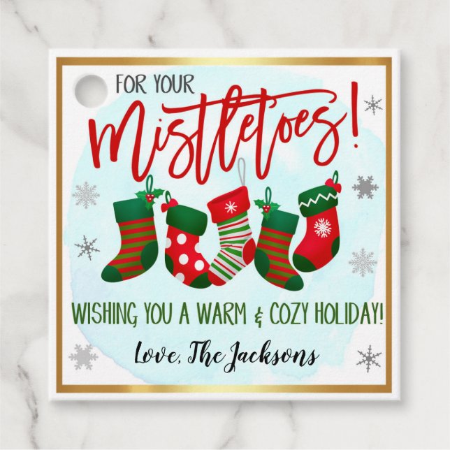 Märkrn Julgåva Gåvor Etiketter (Framsida)