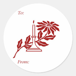 Märkrn Julgåva Runt Klistermärke