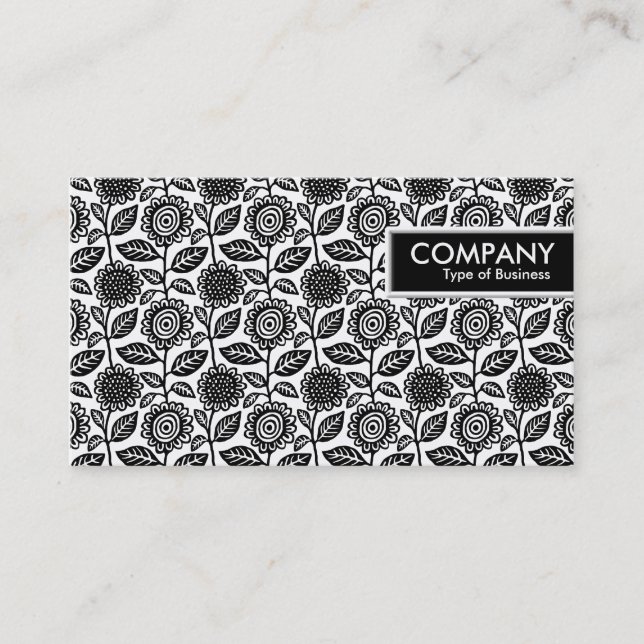 Märkrn kant - Blommönster 280313 Visitkort (Framsida)