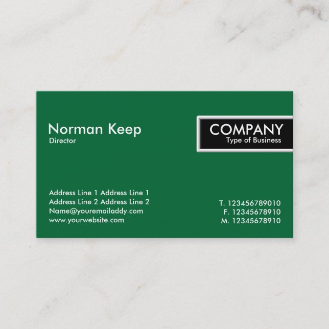 Märkrn kant - Grönt (006633) Visitkort (Framsida)