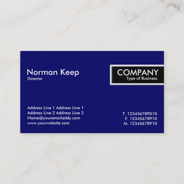 Märkrn kant - Mörk blått (000066) Visitkort (Framsida)