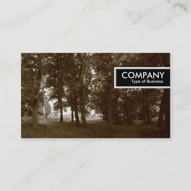 Märkrn kant - Skogen (Sepia Toned) Visitkort (Framsida)