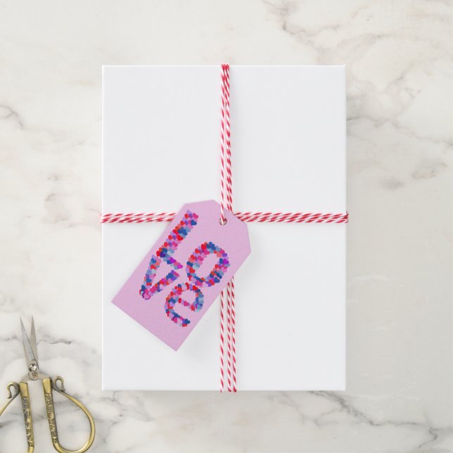 Märkrn kärlek Heart Text Gift Presentetikett (Med Snöre)
